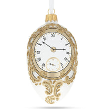 Load image into Gallery viewer, 1903 The Clock Royal Egg Glass Ornament 4 Inches