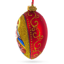 Load image into Gallery viewer, Icon Glittered Egg Glass Ornament 4 Inches