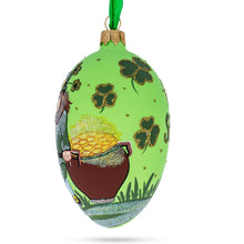 Load image into Gallery viewer, Happy St Patrick's Day Egg Glass Ornament 4 Inches