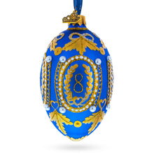Load image into Gallery viewer, 1893 Caucasus In Blue Royal Egg Glass Ornament 4 Inches