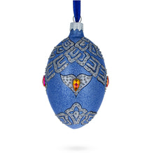 Load image into Gallery viewer, French Designer Riders of the Knights Bracelet Glass Egg Christmas Ornament 4 Inches