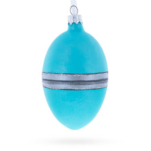 Load image into Gallery viewer, American Art Nouveau Jeweled Diamond Ring Glass Egg Christmas Ornament 4 Inches