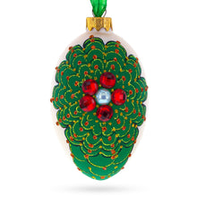 Load image into Gallery viewer, Louis-Francois Designer Jeweled Arabesque Glass Egg Christmas Ornament 4 Inches