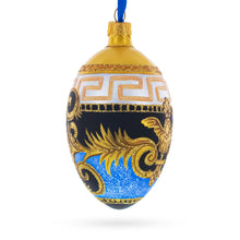 Load image into Gallery viewer, Italian Designer Fine Medallion Glass Egg Christmas Ornament 4 Inches