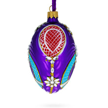 Load image into Gallery viewer, Milan Designer Luxury Flower Earrings Glass Egg Christmas Ornament 4 Inches