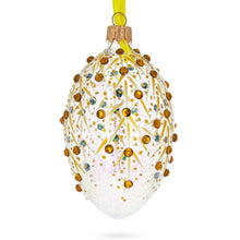 Load image into Gallery viewer, Gold Branches Glass Egg Christmas Ornament 4 Inches