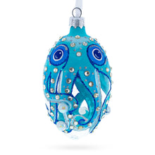 Load image into Gallery viewer, Octopus Glass Egg Christmas Ornament 4 Inches