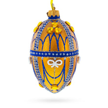 Load image into Gallery viewer, Golden Jewels Glass Egg Ornament 4 Inches