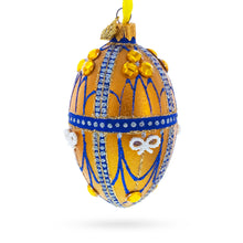 Load image into Gallery viewer, Golden Jewels Glass Egg Ornament 4 Inches