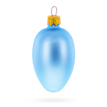 Load image into Gallery viewer, Set of 6 Blue Mini Glass Egg Ornaments 2.9 Inches