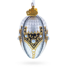 Load image into Gallery viewer, Mother of Pearl Mini Glass Egg Ornament 2.9 Inches