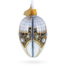 Load image into Gallery viewer, Mother of Pearl Mini Glass Egg Ornament 2.9 Inches