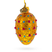 Load image into Gallery viewer, Royal Coronation Mini Glass Egg Ornament 2.9 Inches