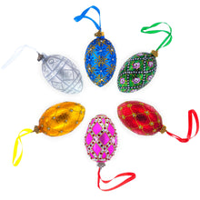Load image into Gallery viewer, Willow Branch Glass Egg Ornament 4 Inches