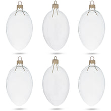 Load image into Gallery viewer, Set of 6 Clear Glass Egg Ornaments DIY Craft 4 Inches