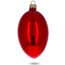 Load image into Gallery viewer, Set of 6 Red Glossy Glass Egg Ornaments 4 Inches