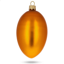 Load image into Gallery viewer, Set of 6 Orange Matte Glass Egg Ornaments 4 Inches