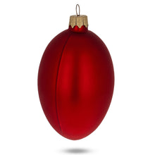 Load image into Gallery viewer, Set of 6 Red Matte Glass Egg Ornaments 4 Inches