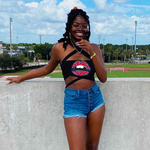 Load image into Gallery viewer, University of Arizona Black Multiway Bandeau Top