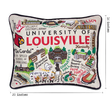 Load image into Gallery viewer, Louisville, University of Collegiate Embroidered Pillow by CatStudio