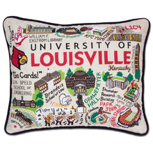 Load image into Gallery viewer, Louisville, University of Collegiate Embroidered Pillow by CatStudio