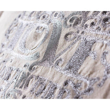 Load image into Gallery viewer, Love Heart Love Letters Hand-Embroidered Pillow - Available in Gold or Silver by CatStudio