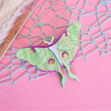 Load image into Gallery viewer, Luna Moth Small Brooch by Cherryloco Jewellery