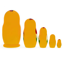Load image into Gallery viewer, Set of 5 Rooster Family Wooden Nesting Dolls