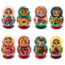 Load image into Gallery viewer, Set of 2 Red Salt and Pepper Shakers Nesting Dolls in Assortment (Styles May Vary)