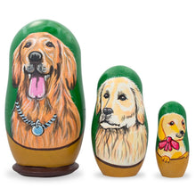 Load image into Gallery viewer, Set of 3 Labrador Retrievers Wooden Nesting Dolls 4.25 Inches