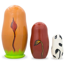 Load image into Gallery viewer, Set of 3 Cows Wooden Nesting Dolls 4.25 Inches