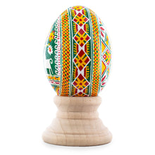 Load image into Gallery viewer, Horses on Green Authentic Blown Real Eggshell Ukrainian Easter Egg Pysanka