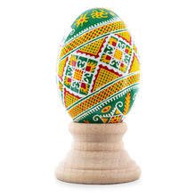 Load image into Gallery viewer, Horses on Green Spiral Authentic Blown Real Eggshell Ukrainian Easter Egg Pysanka