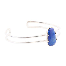 Load image into Gallery viewer, Madeleine Blue Lapis and Sterling Silver Cuff Bracelet