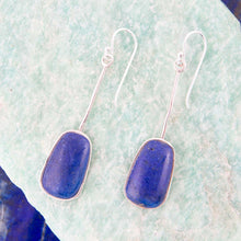 Load image into Gallery viewer, Madeleine Blue Lapis and Sterling Silver Drop Earrings