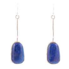 Load image into Gallery viewer, Madeleine Blue Lapis and Sterling Silver Drop Earrings