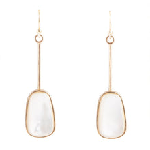 Load image into Gallery viewer, Madeleine White Mother of Pearl and Bronze Earrings