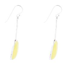 Load image into Gallery viewer, Madeleine Yellow Jade and Sterling Silver Earrings