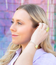 Load image into Gallery viewer, Madeleine Yellow Jade and Sterling Silver Ring