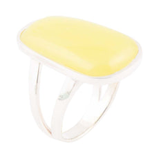 Load image into Gallery viewer, Madeleine Yellow Jade and Sterling Silver Ring