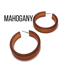Load image into Gallery viewer, Portland Frosted Lucite Hoop Earrings