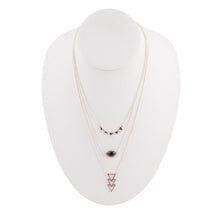 Load image into Gallery viewer, Marcasite and Onyx Sterling Silver Layered Necklace
