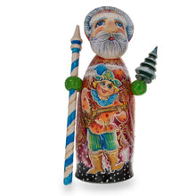 Load image into Gallery viewer, Hand Carved Solid Wood Santa Did Moroz Nesting Dolls 9.5 Inches