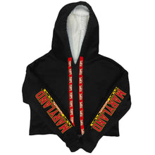 Load image into Gallery viewer, Maryland Terps Black Varsity Furry Hoodie