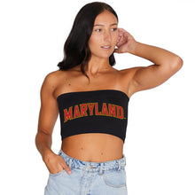 Load image into Gallery viewer, Maryland Terps Black Bandeau Top