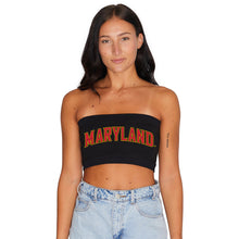 Load image into Gallery viewer, Maryland Terps Black Bandeau Top