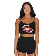 Load image into Gallery viewer, Minnesota Lips Black Spaghetti Tank
