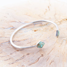 Load image into Gallery viewer, Mirror Image Blue Turquoise and Sterling Silver Cuff Bracelet