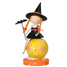 Load image into Gallery viewer, Mischief on the Moon Halloween Figurine by Lori Mitchell *NEW FOR 2025*