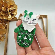 Load image into Gallery viewer, Mitten Kitten Brooch by Cherryloco